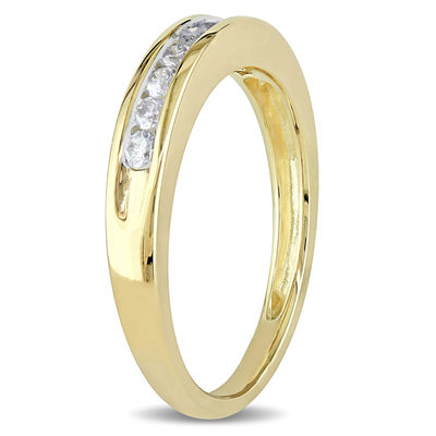 0.24 CT. T.W. Diamond Channel-Set Nine Stone Anniversary Band in 10K Gold