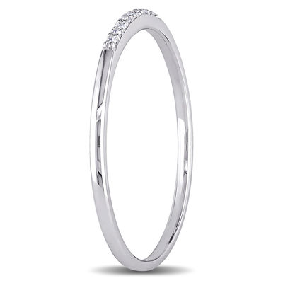 Diamond Accent Nine Stone Anniversary Band in 10K White Gold