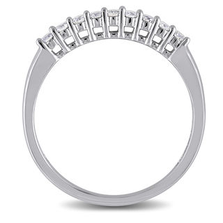 0.24 CT. T.W. Diamond Nine Stone Anniversary Band in 10K White Gold