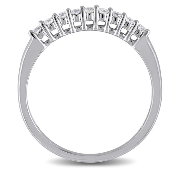 0.24 CT. T.W. Diamond Nine Stone Anniversary Band in 10K White Gold