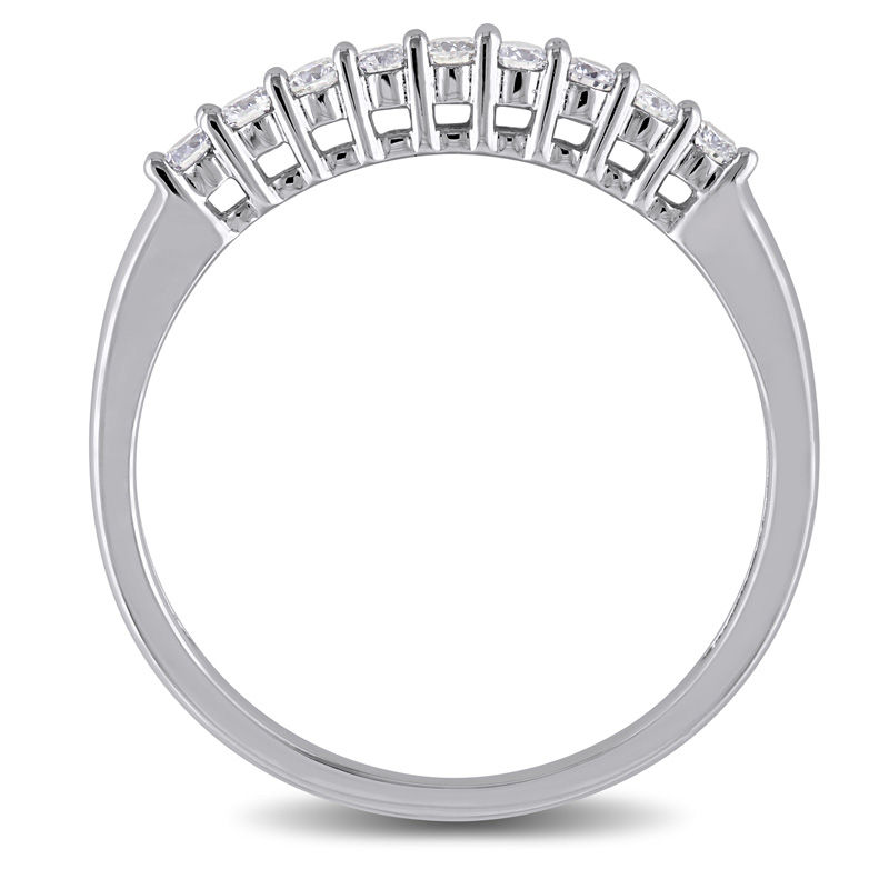 0.24 CT. T.W. Diamond Nine Stone Anniversary Band in 10K White Gold|Peoples Jewellers