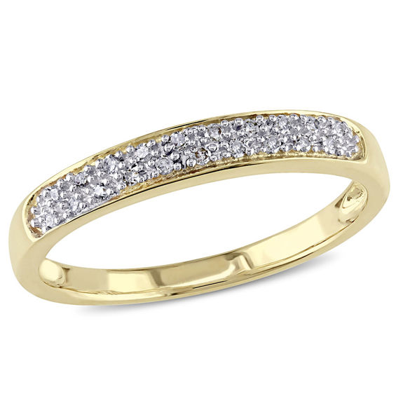 Diamond Accent Two Row Anniversary Band in 10K Gold