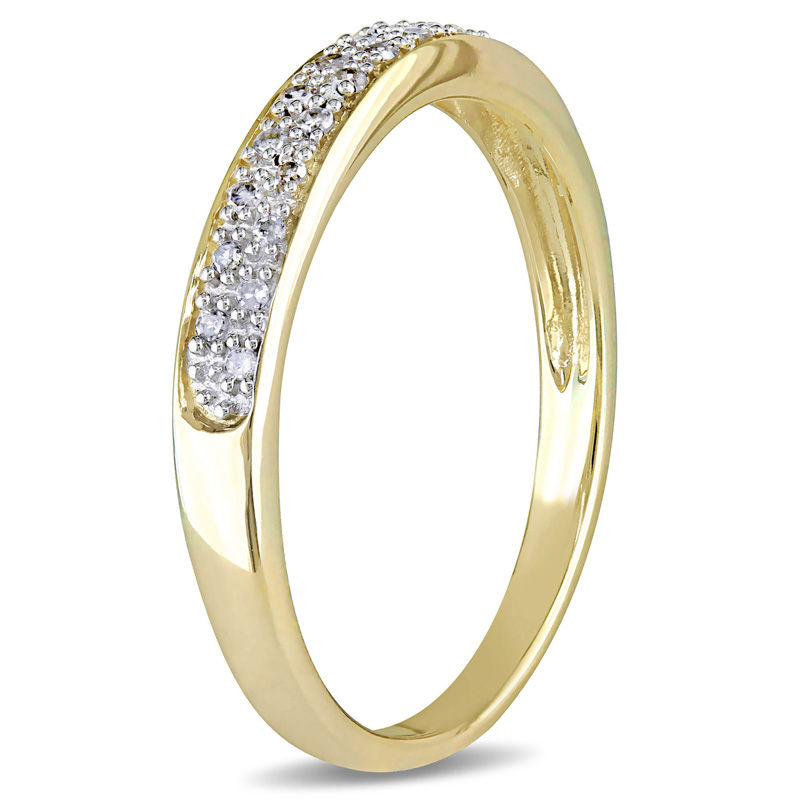 Diamond Accent Two Row Anniversary Band in 10K Gold|Peoples Jewellers