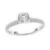 Thumbnail Image 0 of 0.75 CT. T.W. Diamond Double Row Engagement Ring in 14K White Gold