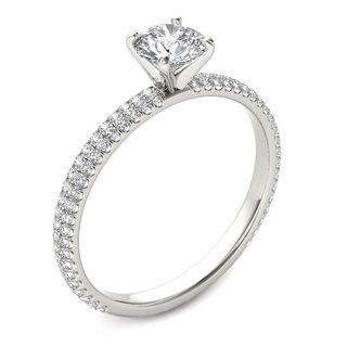 0.75 CT. T.W. Diamond Double Row Engagement Ring in 14K White Gold