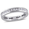 Lab-Created White Sapphire Channel-Set Eternity Band in 10K White Gold