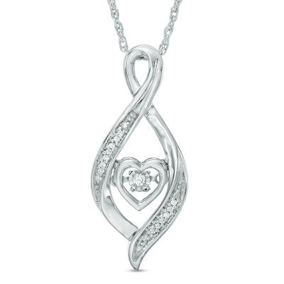 Unstoppable Love™ Diamond Accent Infinity with Heart Pendant in Sterling Silver