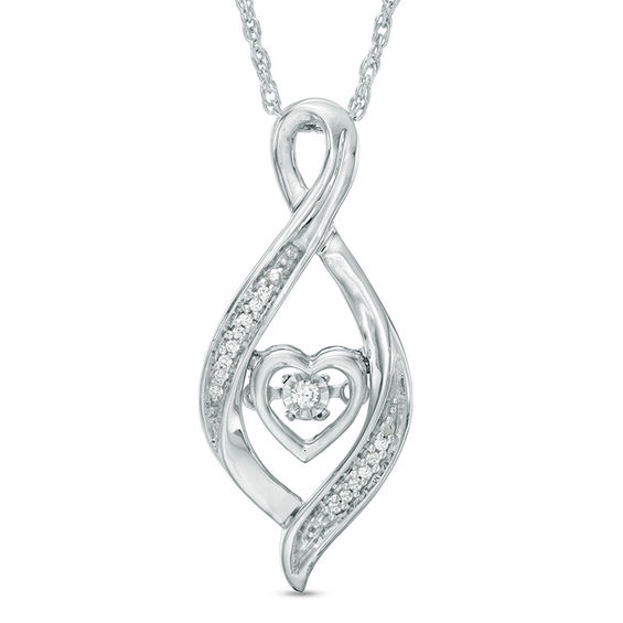 Unstoppable Love™ Diamond Accent Infinity with Heart Pendant in ...