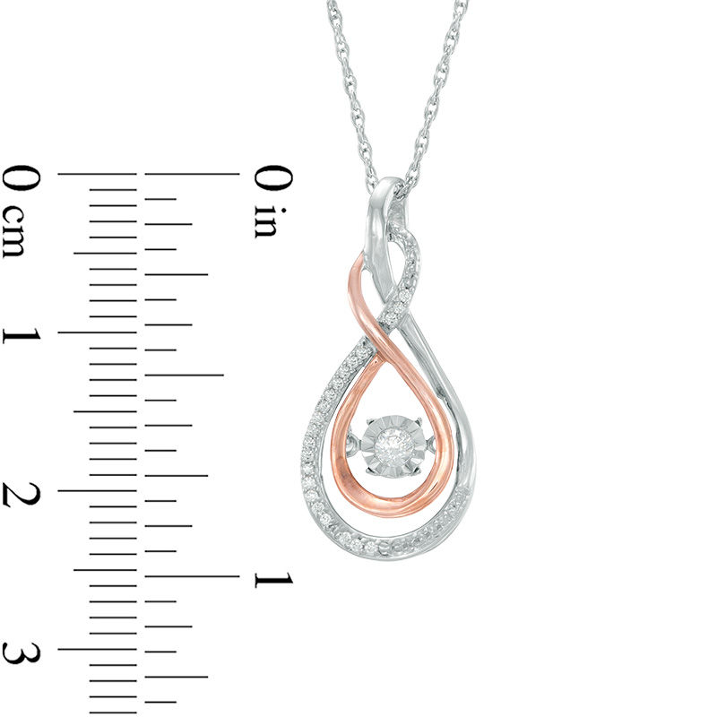 Unstoppable Love™ 0.25 CT. T.W. Diamond Infinity Pendant and Earrings Set in Sterling Silver and 10K Rose Gold|Peoples Jewellers