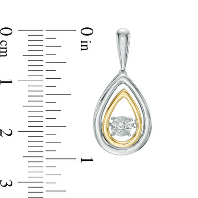 Unstoppable Love™ Diamond Accent Teardrop Pendant and Drop Earrings Set in Sterling Silver and 10K Gold