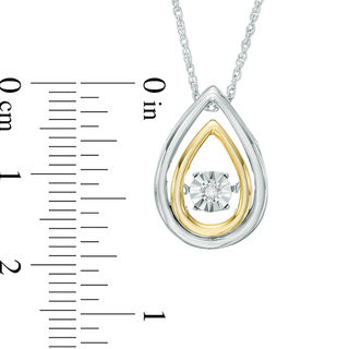 Unstoppable Love™ Diamond Accent Teardrop Pendant and Drop Earrings Set in Sterling Silver and 10K Gold