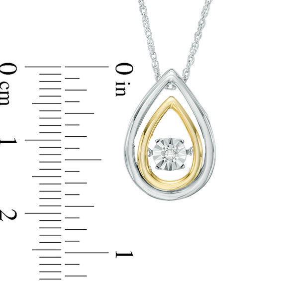 Unstoppable Love™ Diamond Accent Teardrop Pendant and Drop Earrings Set in Sterling Silver and 10K Gold