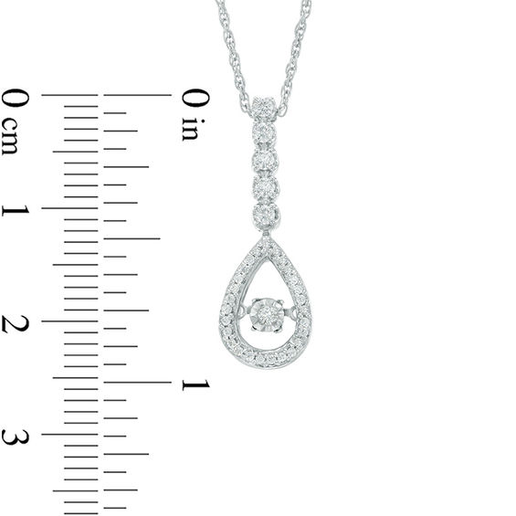 Unstoppable Love™ 0.50 CT. T.W. Diamond Linear Teardrop Pendant and Drop Earrings Set in 10K White Gold