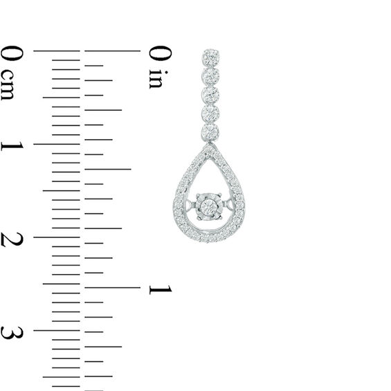 Unstoppable Love™ 0.50 CT. T.W. Diamond Linear Teardrop Pendant and Drop Earrings Set in 10K White Gold