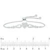 0.30 CT. T.W. Diamond Heart Frame Side Loop Bolo Bracelet in Sterling Silver - 9.5"