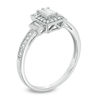 0.28 CT. T.W. Composite Baguette Diamond Rectangle Frame Engagement Ring in 10K White Gold