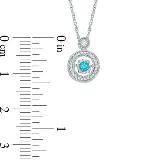 Unstoppable Love™ 0.33 CT. T.W. Enhanced Blue and White Diamond Pendant and Earrings Set in Sterling Silver