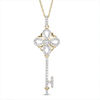 0.23 CT. T.W. Diamond Key Pendant in 10K Gold