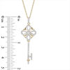 0.23 CT. T.W. Diamond Key Pendant in 10K Gold