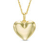 Puffed Heart Pendant in 10K Gold