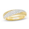 Thumbnail Image 1 of 0.38 CT. T.W. Diamond Swirl Vintage-Style Anniversary Band in 10K Gold