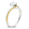 0.45 CT. T.W. Diamond Bypass Double Row Engagement Ring in 10K Two-Tone Gold