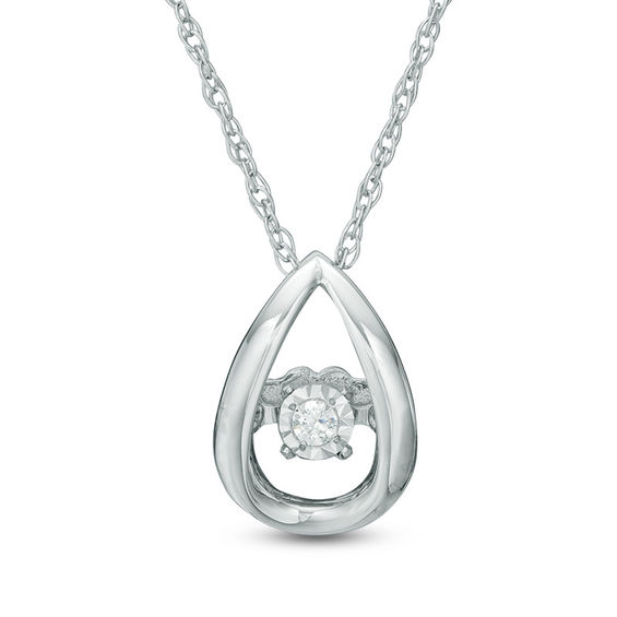 Unstoppable Love™ Diamond Accent Teardrop Frame Pendant in 10K White Gold