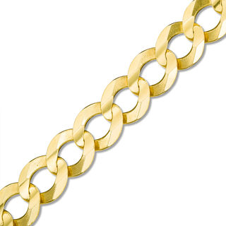 Men's 7.0mm Curb Chain Bracelet in Solid 14K Gold - 8.5"