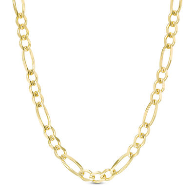 Men's 3.8mm Figaro Chain Necklace in Solid 14K Gold - 24"