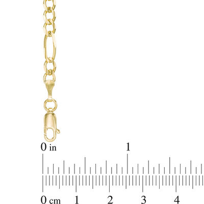 Men's 3.8mm Figaro Chain Necklace in Solid 14K Gold - 24"