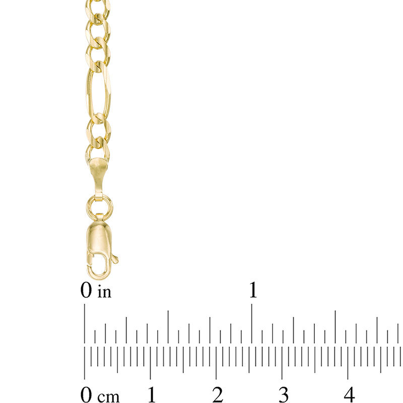 Men's 3.8mm Figaro Chain Necklace in Solid 14K Gold - 24"