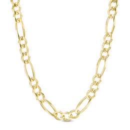 Men's 6.0mm Figaro Chain Necklace in Solid 14K Gold - 24&quot;