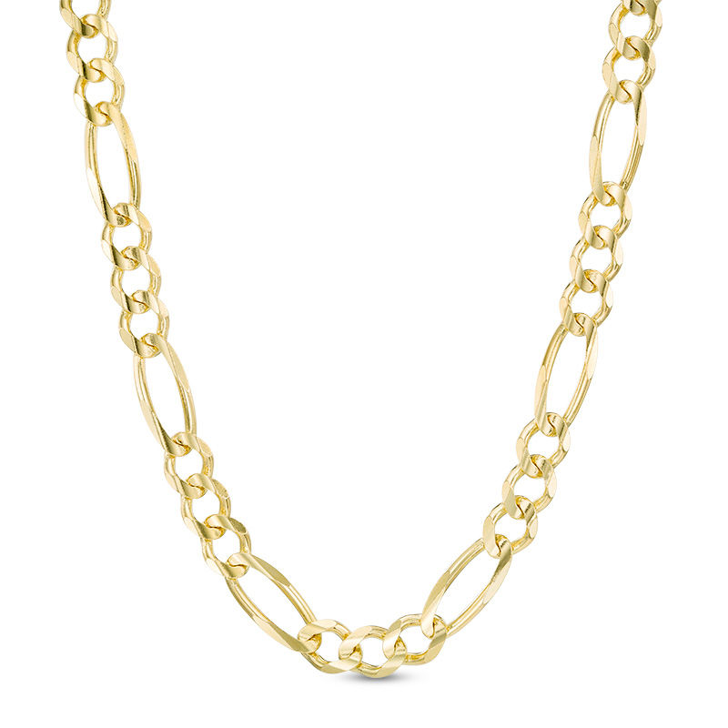 Men's 6.0mm Figaro Chain Necklace in Solid 14K Gold - 24"|Peoples Jewellers