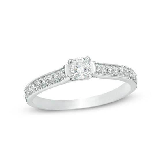 0.20 CT. T.W. Diamond Promise Ring in 10K White Gold