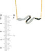 Enhanced Black and White Diamond Accent Snake Necklace in 10K Gold