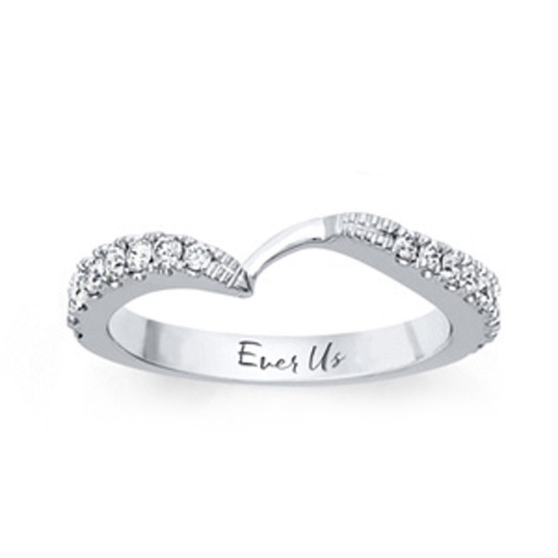 Main Image 1 of Ever Us™ 0.50 CT. T.W. Diamond Contour Band in 14K White Gold (H-I/I2)