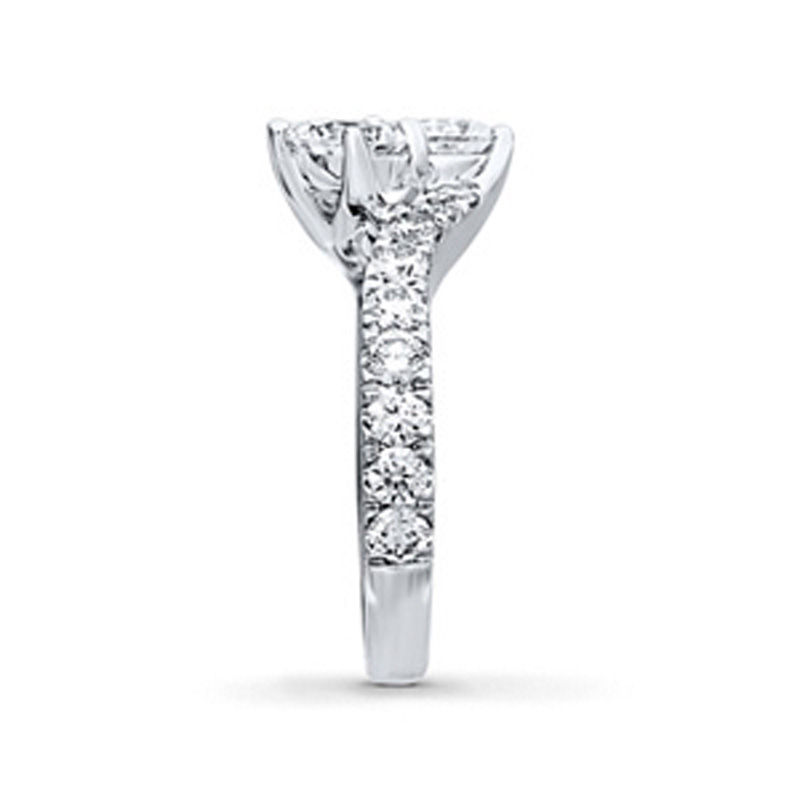 Main Image 3 of Ever Us™ 0.50 CT. T.W. Diamond Contour Band in 14K White Gold (H-I/I2)