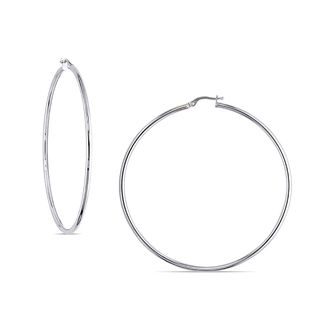 65.0mm Hoop Earrings in 10K White Gold