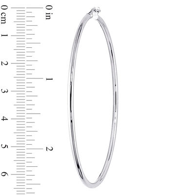 65.0mm Hoop Earrings in 10K White Gold