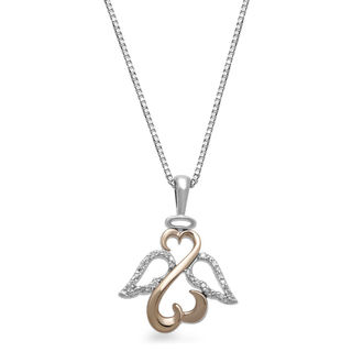 Open Hearts by Jane Seymour™ 0.04 CT. T.W. Diamond Angel Wings and Halo ...