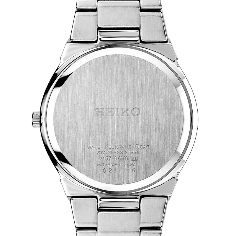 Men's Seiko Core Solar Diamond Accent Watch with Blue Dial (Model: SNE429)