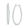 Thumbnail Image 0 of 0.50 CT. T.W. Diamond Inside-Out Hoop Earrings in 10K White Gold