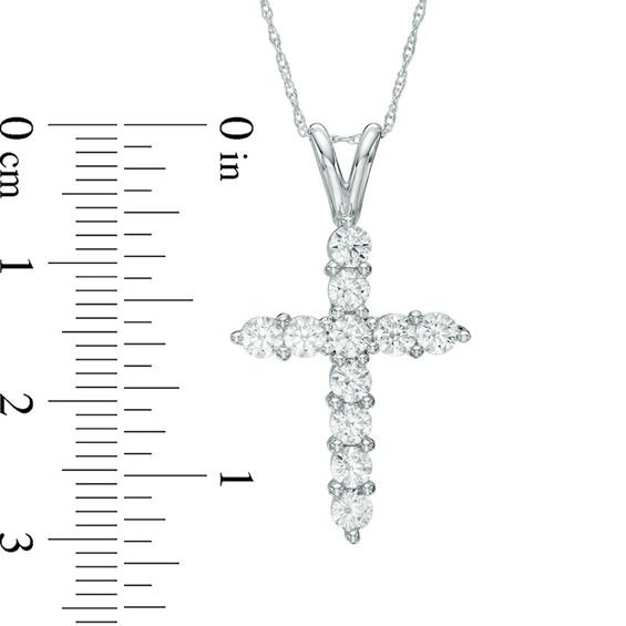 1.20 CT. T.W. Diamond Cross Pendant in 14K Gold