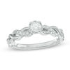Thumbnail Image 0 of 0.33 CT. T.W. Diamond Twist Shank Engagement Ring in 10K White Gold