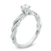 Thumbnail Image 1 of 0.33 CT. T.W. Diamond Twist Shank Engagement Ring in 10K White Gold