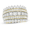 1.00 CT. T.W. Diamond Multi-Row Anniversary Band in 10K Gold