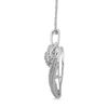 Thumbnail Image 1 of 0.25 CT. T.W. Baguette and Round Diamond Heart Pendant in 10K White Gold