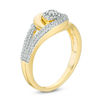 Thumbnail Image 1 of 0.23 CT. T.W. Composite Diamond Split Shank Bypass Ring in 10K Gold