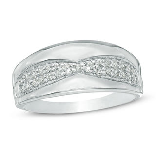 0.23 CT. T.W. Diamond Bow Band in 10K White Gold