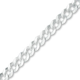 Men's 4.7mm Curb Chain Bracelet in Solid 14K White Gold - 8.0&quot;